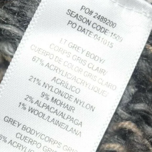 Splendid Wool Alpaca Mohair Blend Open Front Duster Cardigan Sweater Large New - Picture 8 of 11